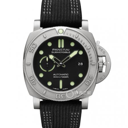 VS厂沛纳海潜行系列PAM00984黑面搭载Cal.P.9010自动机械高清免费观看47mm男士手表
