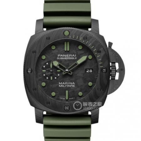 VS厂沛纳海潜行系列PAM00961军绿色橡胶表带搭载P.9010机芯47MM男士腕表