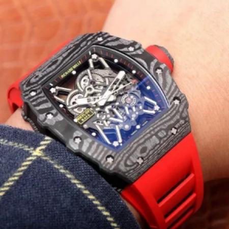 ZF厂理查德米勒男士系列RM35-02红色表带镂空盘自动自动机械上链母亲悲惨的军旅生涯txt男士手表