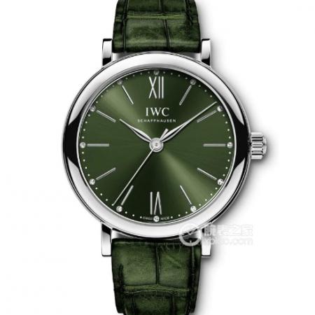 NR厂IWC久久极品视柏涛菲诺系列IW357405绿色盘搭载2892机芯34MM女士腕表